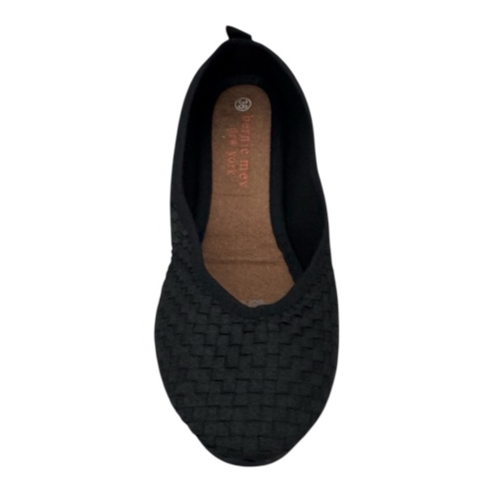 Bernie Mev Black Metallic Curly Plain Flats Size 36 - NWB - Picture 3 of 6
